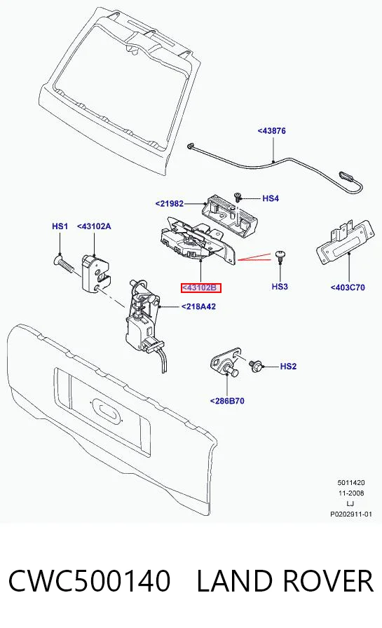 Comprar Cerradura de tapa de maletero Land Rover Range Rover III L322 a bajo precio