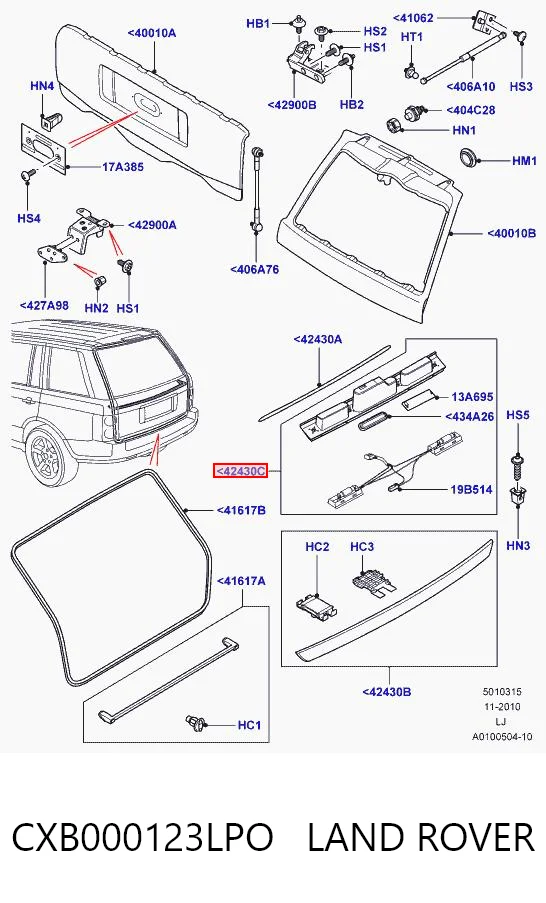 CXB000123LPO Land Rover 