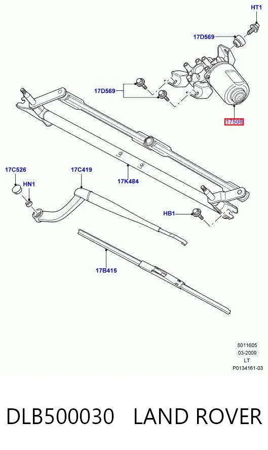 Motor limpiaparabrisas para Land Rover Range Rover SPORT II L494