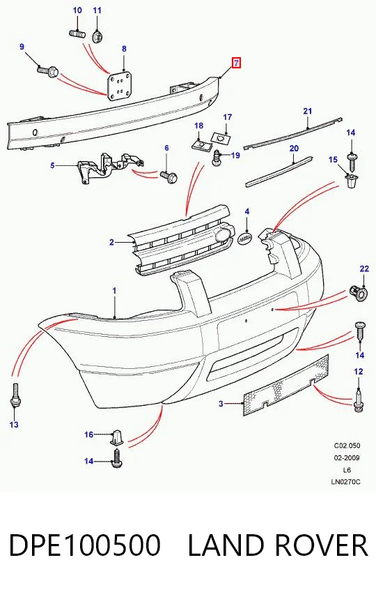 Refuerzo parachoque delantero para Land Rover Freelander I L314