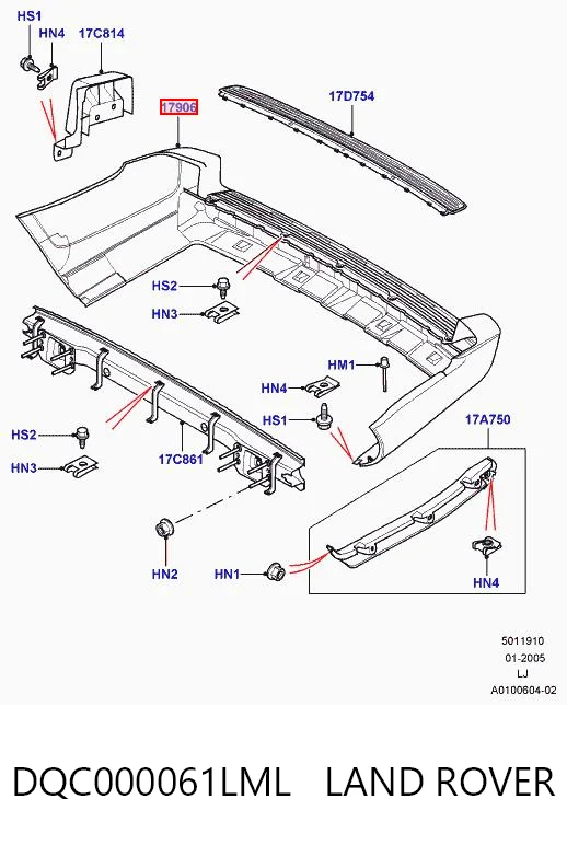Comprar Parachoques trasero Land Rover Range Rover III L322 a bajo precio