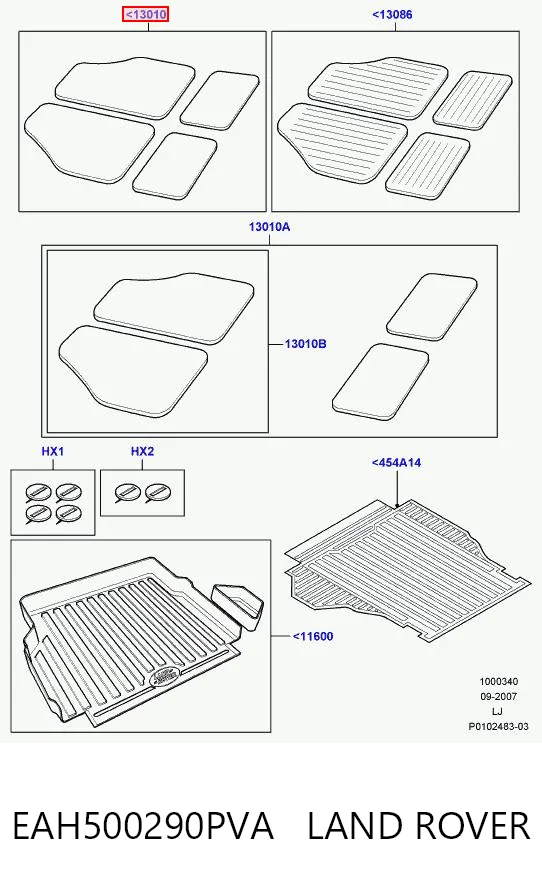 Alfombrillas para Land Rover Range Rover L322