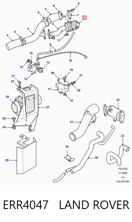 Válvula EGR para Land Rover Range Rover II LP, P38A