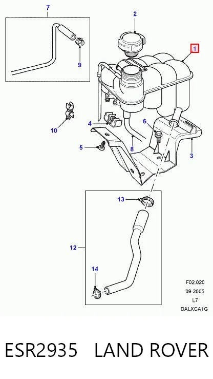 Comprar Vaso de expansión Land Rover Range Rover II LP, P38A