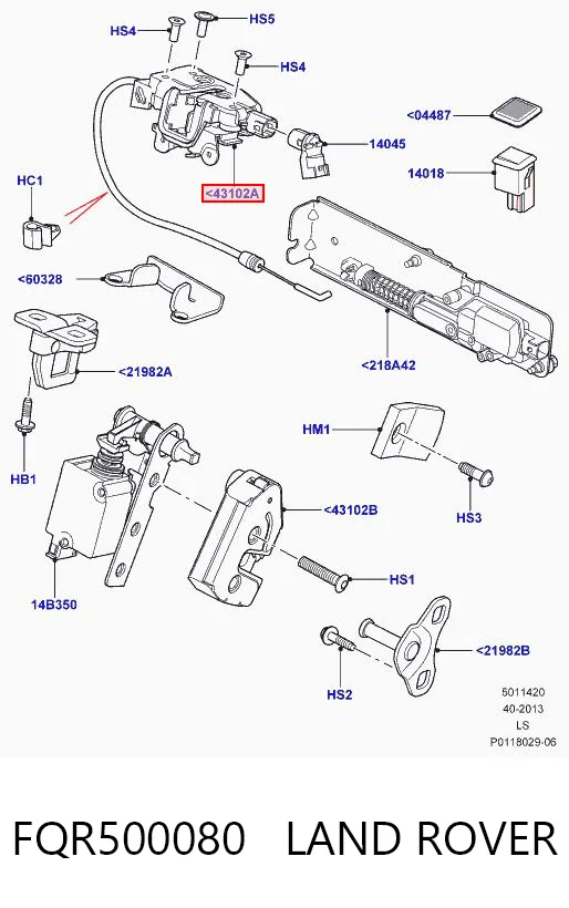  Cerradura de maletero Land Rover Discovery 3