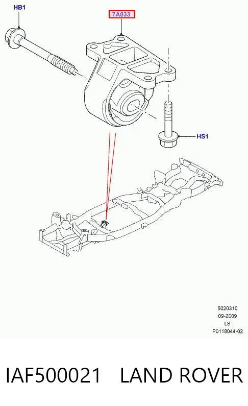 Soporte de caja de velocidades para Land Rover Range Rover SPORT II L494
