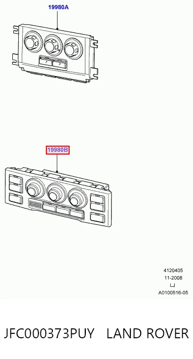 Unidad de control de la ventilación para Land Rover Range Rover III L322
