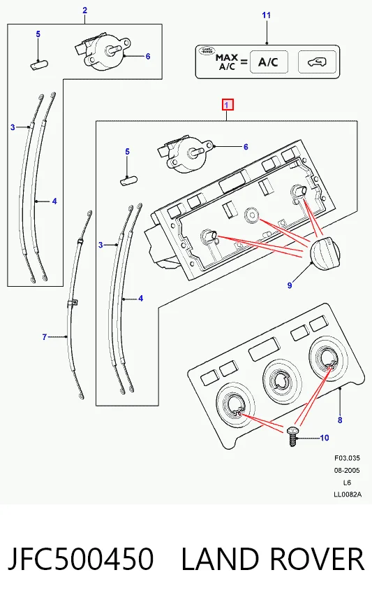 Unidad de control de la ventilación para Land Rover Freelander I L314