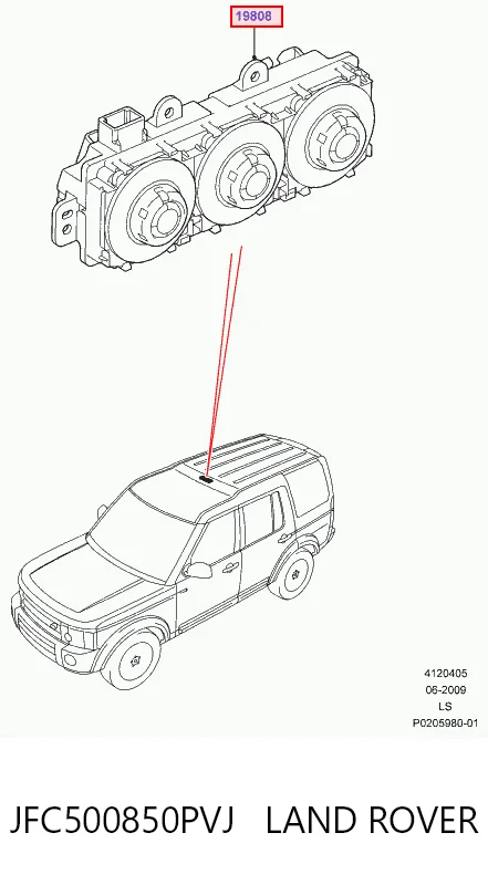 Unidad de control aire acondicionado para Land Rover Discovery L319