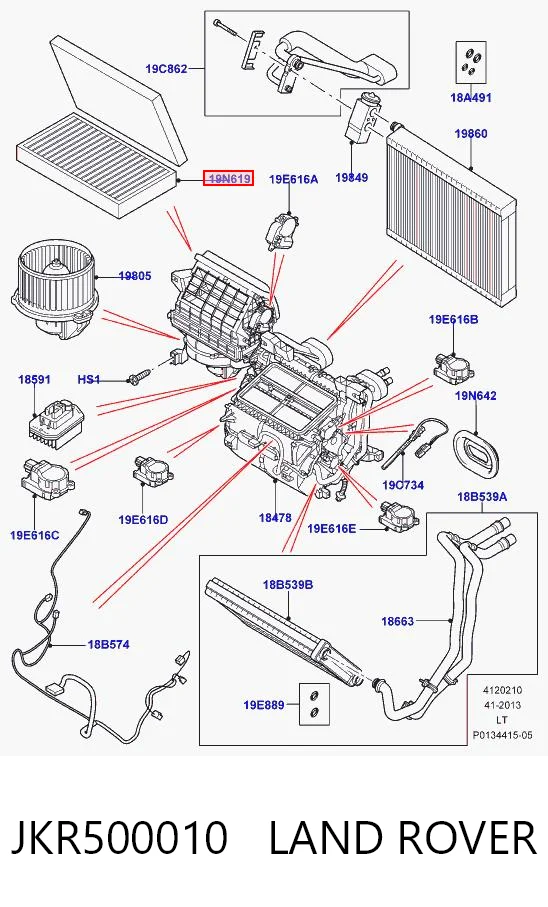 JKR500010 Land Rover Filtro antipolen
