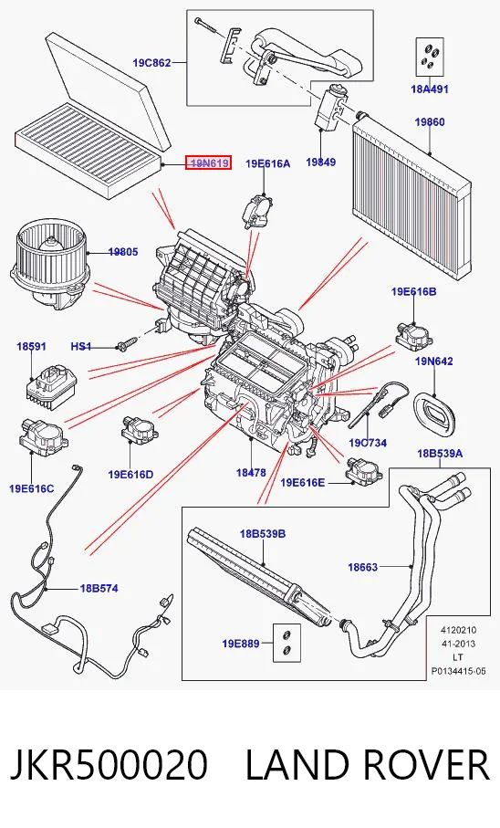 JKR500020 Land Rover Filtro antipolen