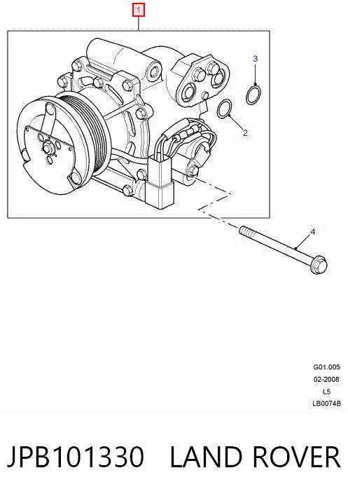 JPB101330 Land Rover Compresor climatizador