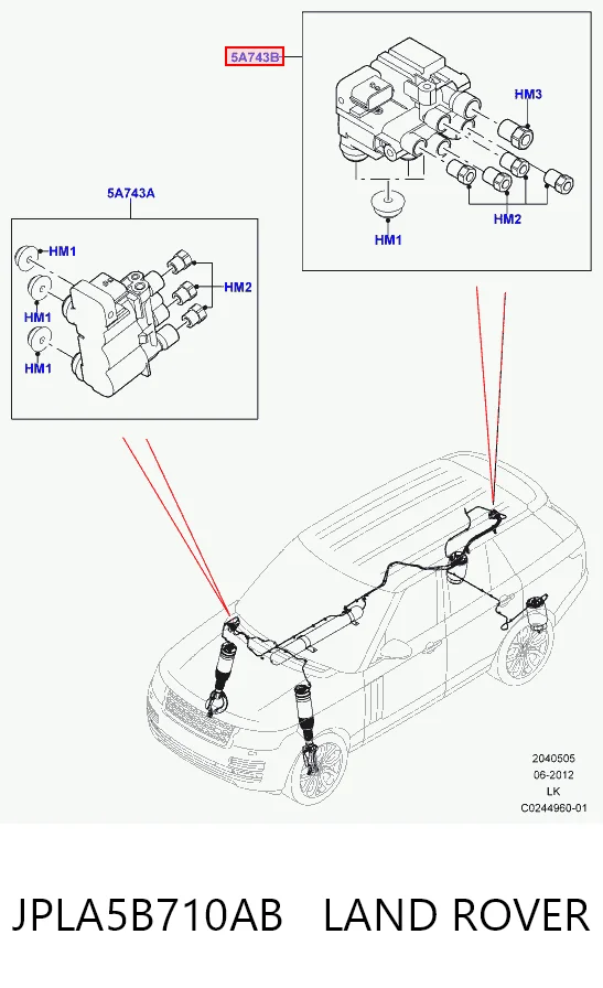 Bloque de válvulas de suspensión regulable trasero Jaguar T4K19951 precio, desde 132,13 EUR