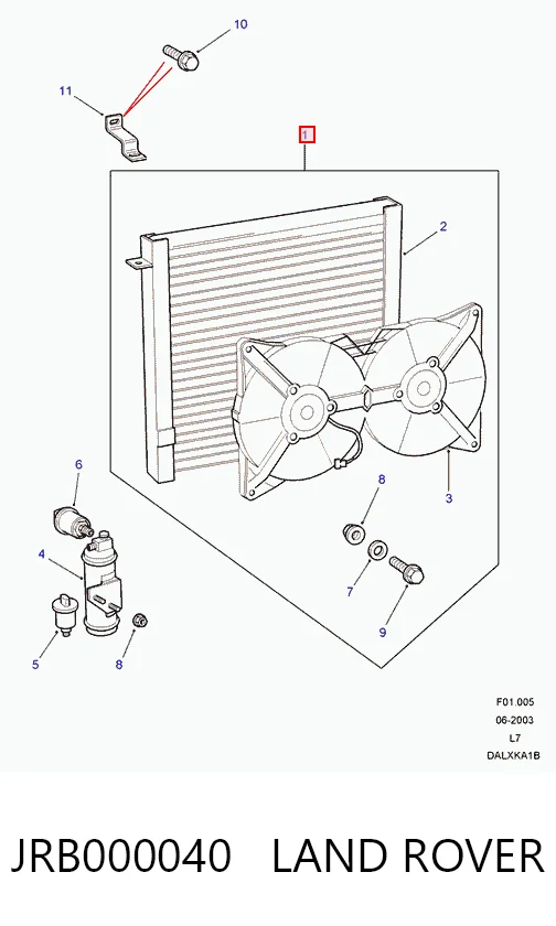  Condensador aire acondicionado Land Rover Range Rover 2