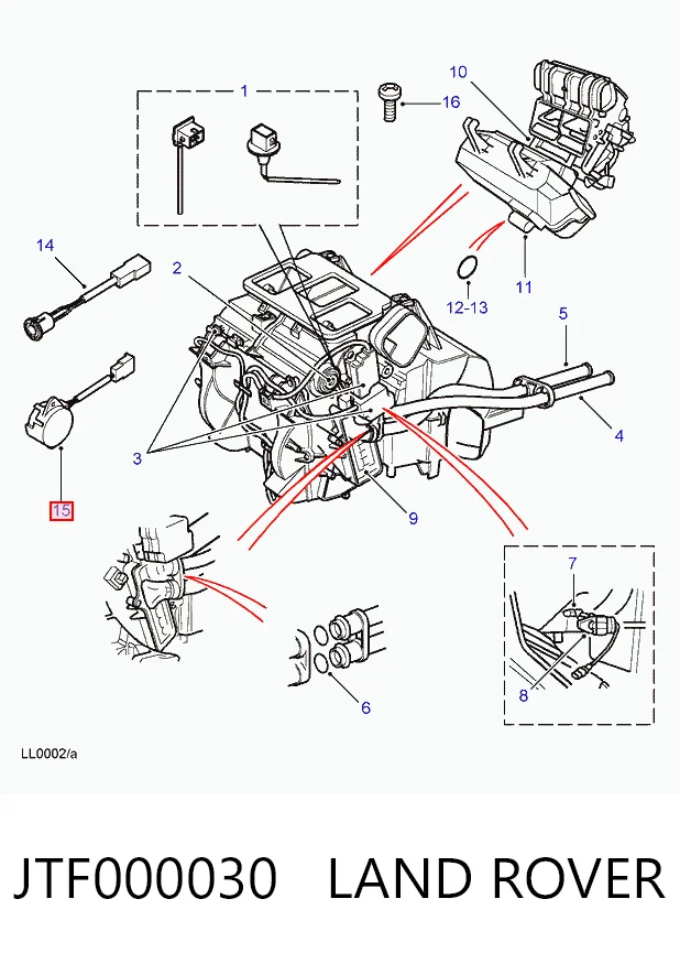 Comprar Sensor de temperatura del aire interior Land Rover Range Rover II LP, P38A a bajo precio