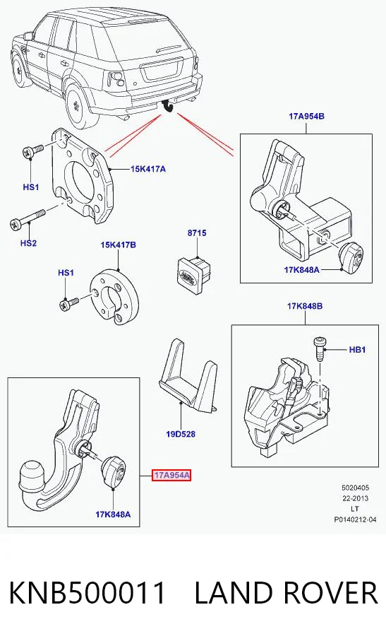 KNB500011 Land Rover Enganche de remolque
