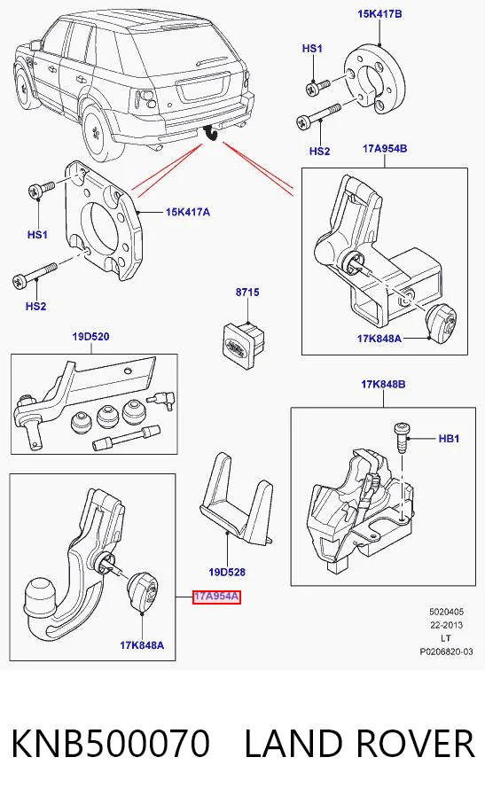 KNB500070 Land Rover Enganche de remolque