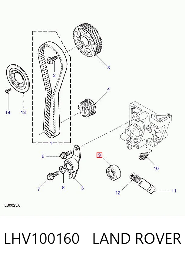 Polea tensora intermedio de correa dentada Land Rover Freelander I (1997-2006)