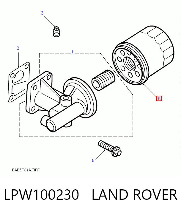 LPW100230 Land Rover Filtro aceite