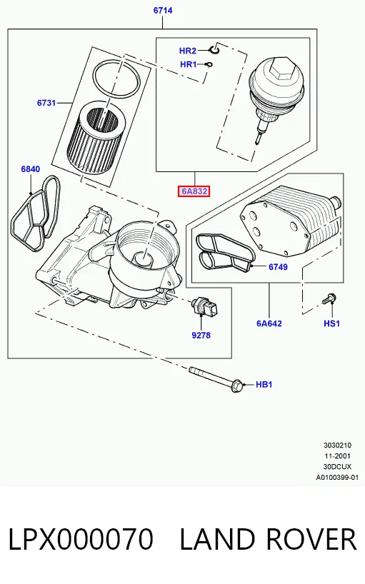 LPX000070 LAND ROVER