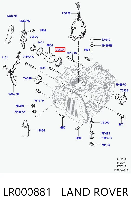 LR000881 Land Rover Retén del eje secundario de la transmisión