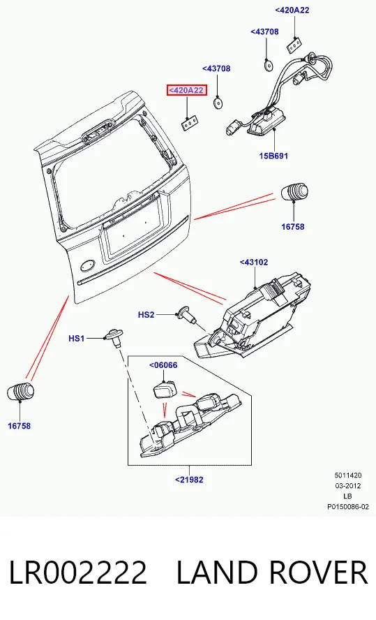 LR002222 Land Rover