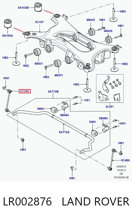 Gomas de barra estabilizadora Land Rover Freelander II (L359)