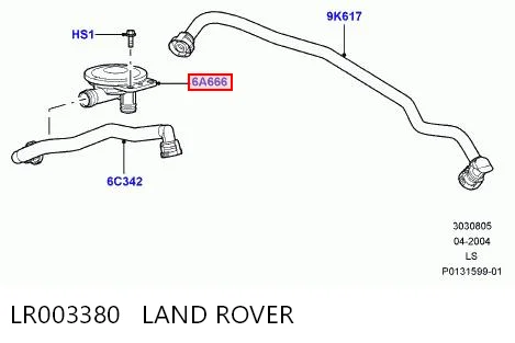 Comprar Válvula PCV Land Rover Discovery III LR3