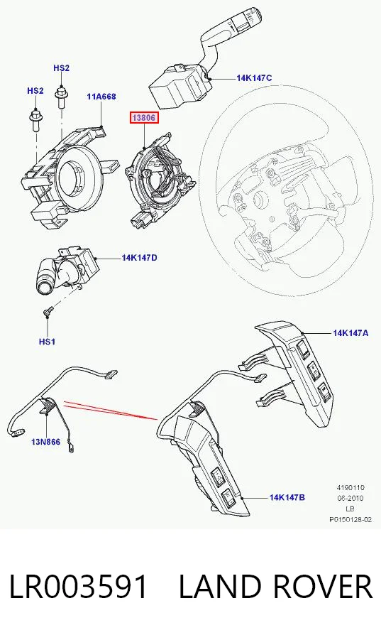  Anillo AIRBAG Land Rover Freelander 2