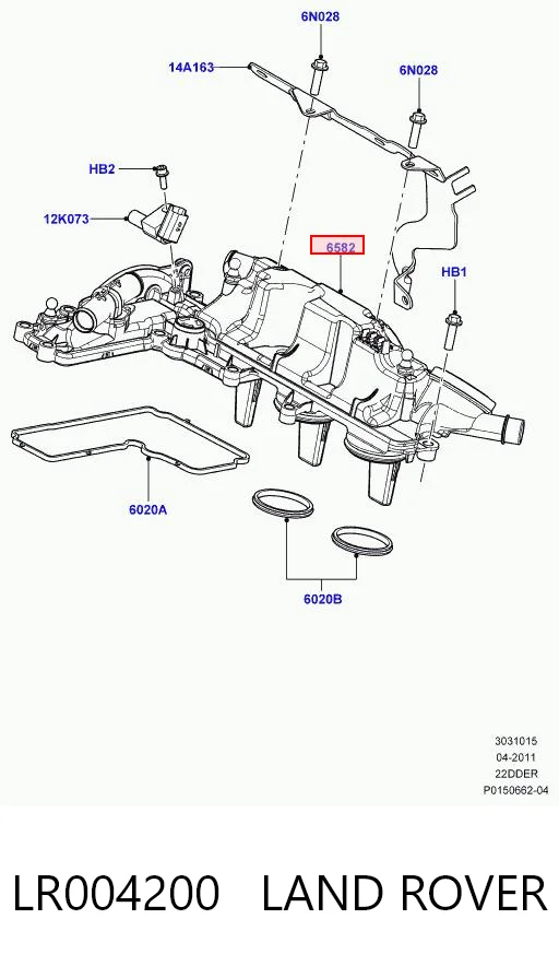LR004200 Land Rover Tapa de culata