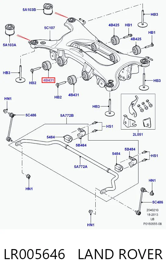Silentblock trasero para Land Rover Freelander L359