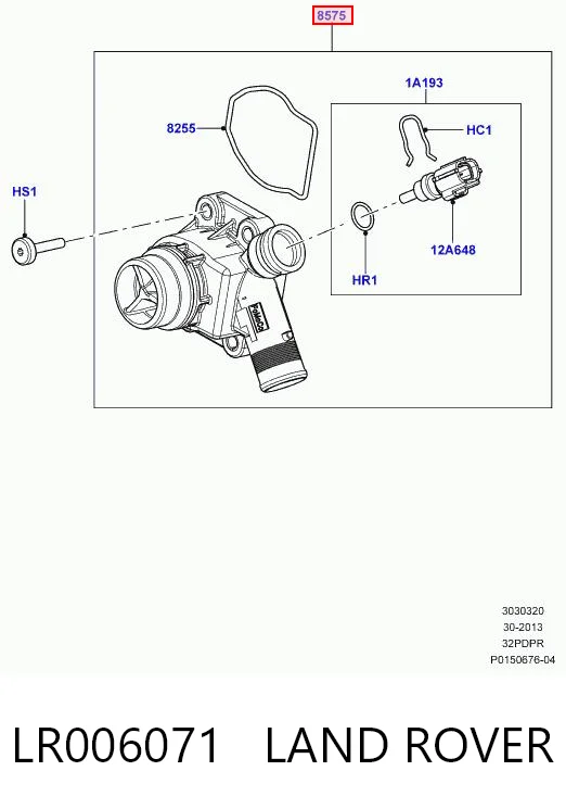 LR006071 Land Rover Termostato de agua