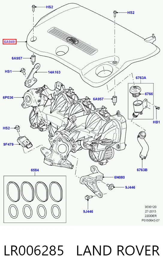 Tapa del motor decorativa para Land Rover Freelander II L359