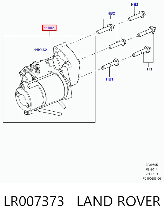 LR007373 Land Rover Arranque motores