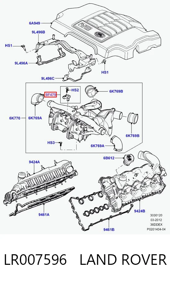 LR007596 Land Rover 