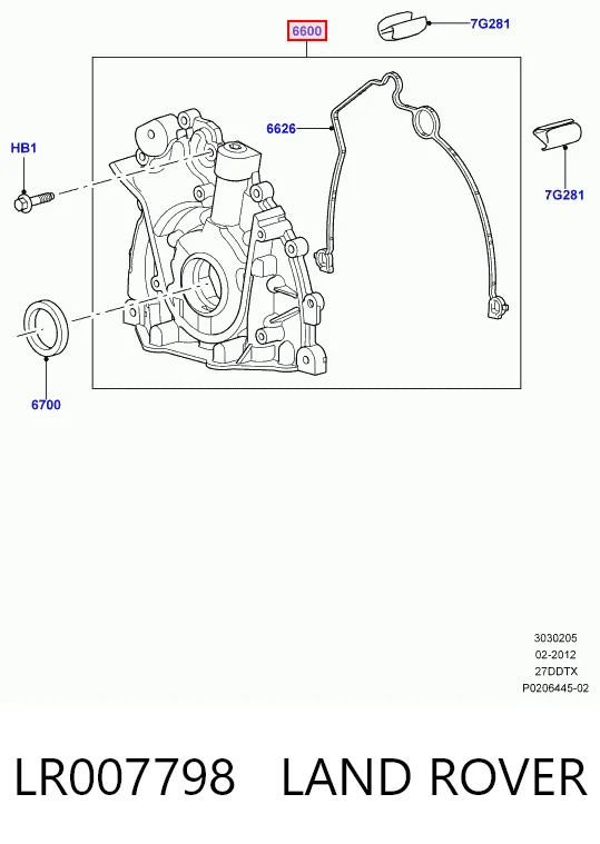 Bomba de aceite del motor Peugeot 607 