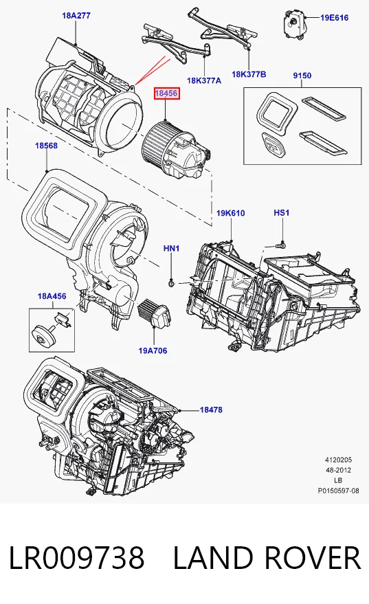 Ventilador de habitáculo para Land Rover Freelander II L359