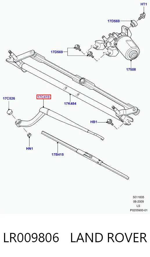 Brazo de limpiaparabrisas Land Rover Range Rover SPORT I SUV (L320) (2005 - 2013) precio, desde 46,46 EUR