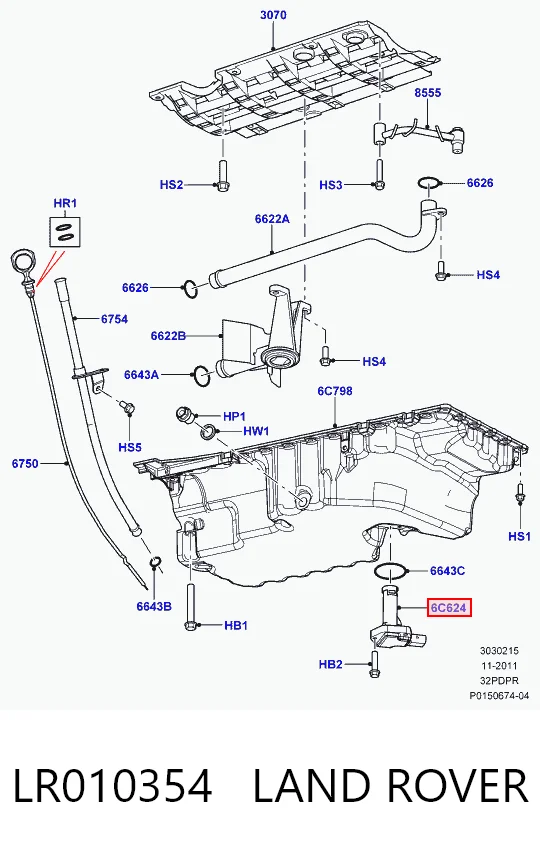 Sensor de nivel de aceite para Volvo XC90  