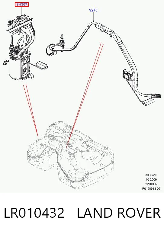 LR010432 Land Rover Módulo de alimentación de combustible