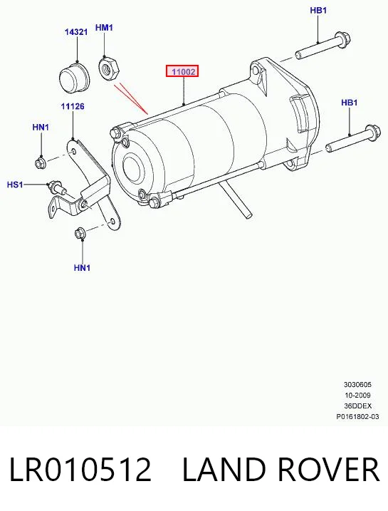 LR010512 Land Rover Arranque motores