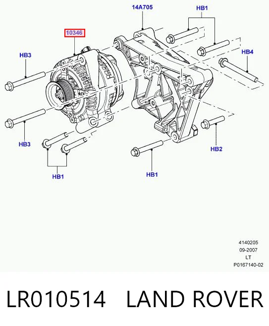 Alternador de coche para Land Rover Range Rover III L322