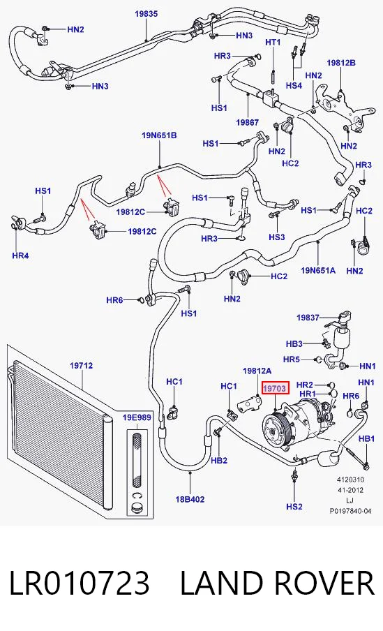 LR010723 Land Rover Compresor climatizador