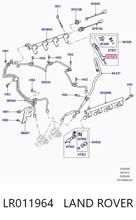 LR011964 Land Rover Inyector de combustible
