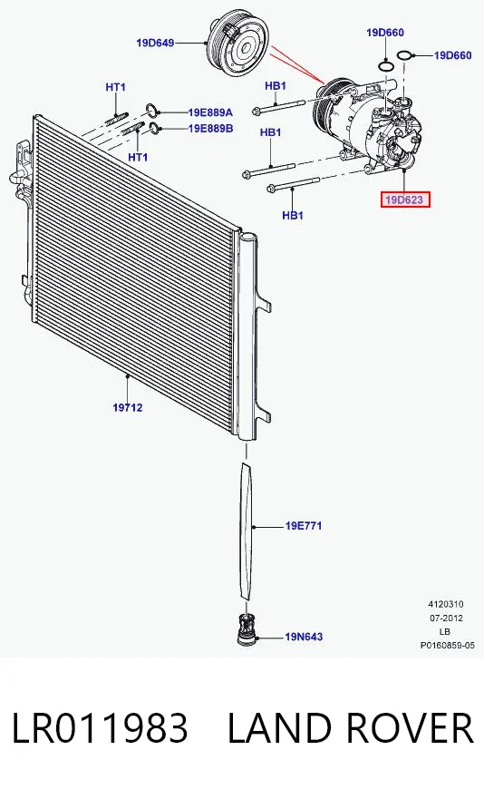 LR011983 Land Rover Compresor climatizador