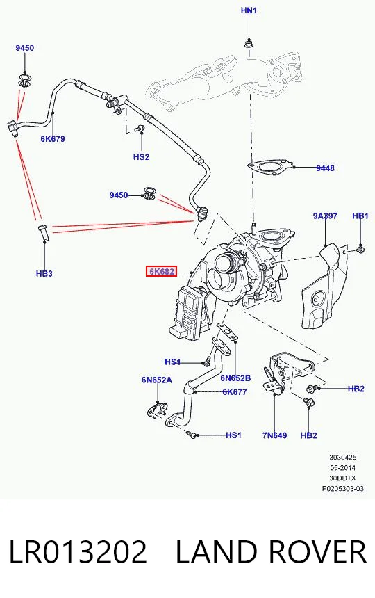Turbocompresor LR013202 LAND ROVER