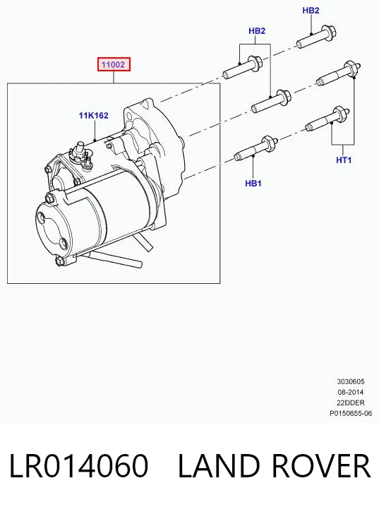 LR014060 Land Rover Arranque motores