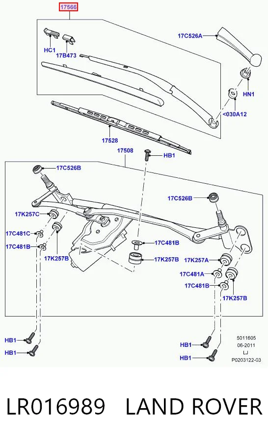 LR016989 Land Rover