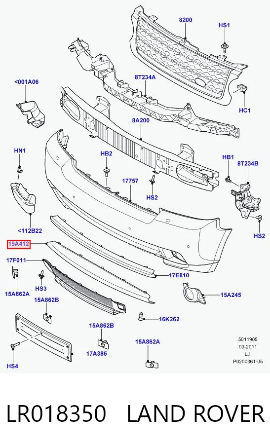 Cobertura de parachoques, enganche de remolque, delantera  para Land Rover Range Rover III L322