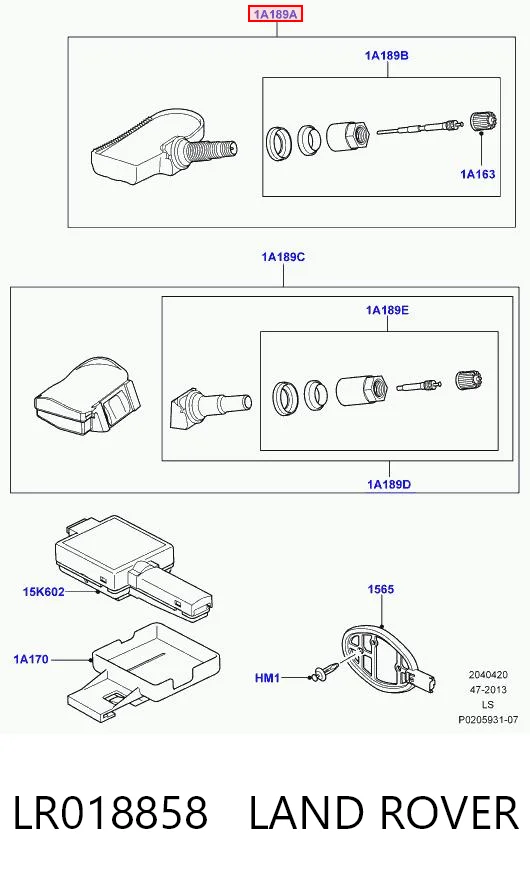 30907043 AND Sensor de presión de neumáticos (TPMS)